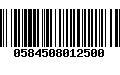 Código de Barras 0584508012500