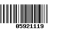 Código de Barras 05921119