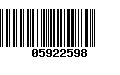 Código de Barras 05922598