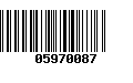 Código de Barras 05970087