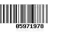 Código de Barras 05971978