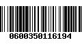 Código de Barras 0600350116194