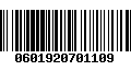 Código de Barras 0601920701109