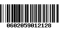 Código de Barras 0602059012128