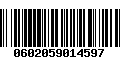 Código de Barras 0602059014597