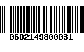 Código de Barras 0602149800031