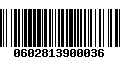 Código de Barras 0602813900036