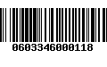 Código de Barras 0603346000118