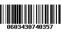Código de Barras 0603430740357