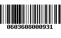 Código de Barras 0603608000931