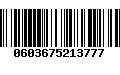 Código de Barras 0603675213777