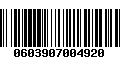 Código de Barras 0603907004920