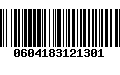 Código de Barras 0604183121301