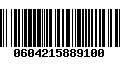 Código de Barras 0604215889100