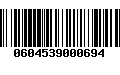 Código de Barras 0604539000694