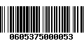 Código de Barras 0605375000053