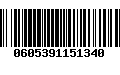 Código de Barras 0605391151340