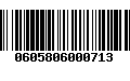 Código de Barras 0605806000713