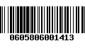 Código de Barras 0605806001413