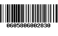 Código de Barras 0605806002830