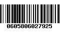 Código de Barras 0605806027925