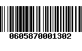 Código de Barras 0605870001302