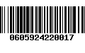 Código de Barras 0605924220017