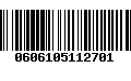 Código de Barras 0606105112701