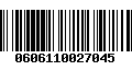 Código de Barras 0606110027045