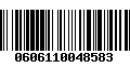 Código de Barras 0606110048583