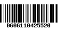 Código de Barras 0606110425520