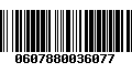 Código de Barras 0607880036077