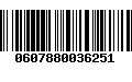 Código de Barras 0607880036251