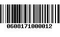 Código de Barras 0608171000012