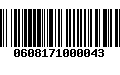 Código de Barras 0608171000043