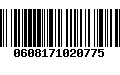 Código de Barras 0608171020775