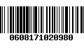 Código de Barras 0608171020980