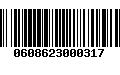 Código de Barras 0608623000317