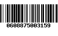 Código de Barras 0608875003159