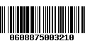 Código de Barras 0608875003210