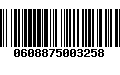 Código de Barras 0608875003258