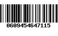 Código de Barras 0609454647115