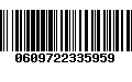 Código de Barras 0609722335959
