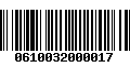 Código de Barras 0610032000017