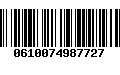 Código de Barras 0610074987727