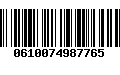 Código de Barras 0610074987765