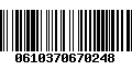 Código de Barras 0610370670248