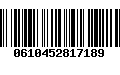 Código de Barras 0610452817189