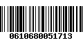 Código de Barras 0610680051713