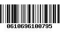 Código de Barras 0610696100795